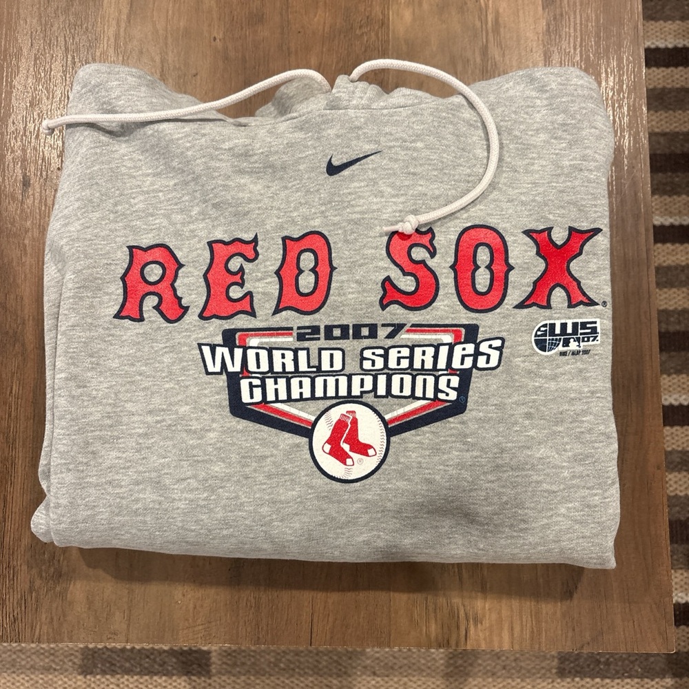 Nike Gray Red Sox World Series Hoodie